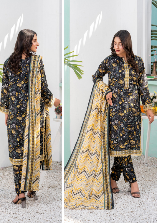 Zesh Unstitched Lawn 3 Piece 100% Original 🔥❤️