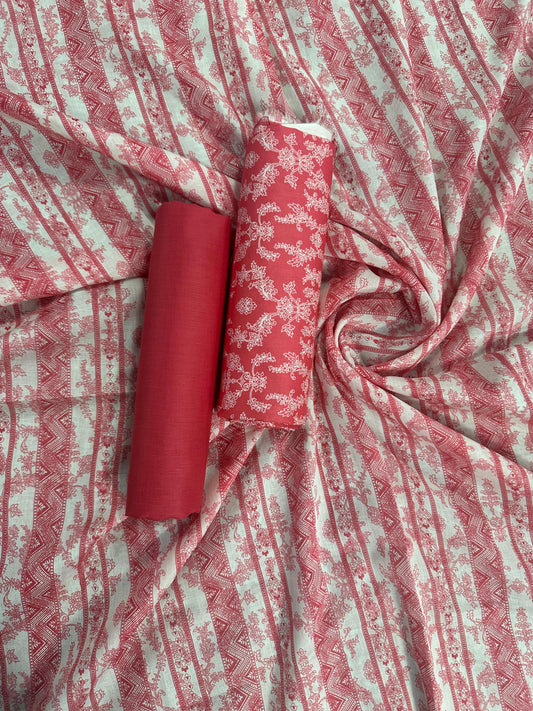 ZAMAN PRINTED UNSTITCHED 3PCS COLLECTION