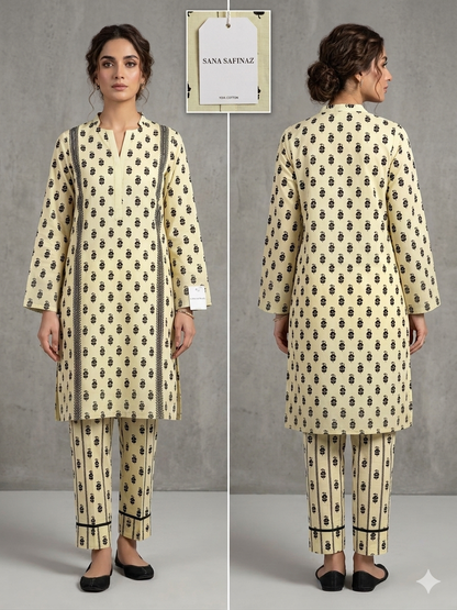 SANASAFINAZ Stitched CORDSET 2PCs Cotton – Ready to Wear