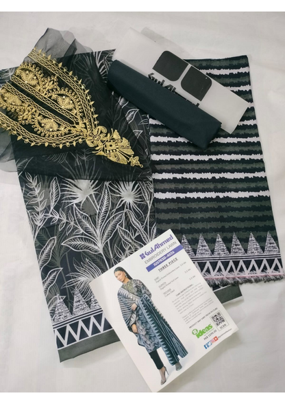 Gul Ahmed IUSTKSD-4026 Emb Lawn 3PCS