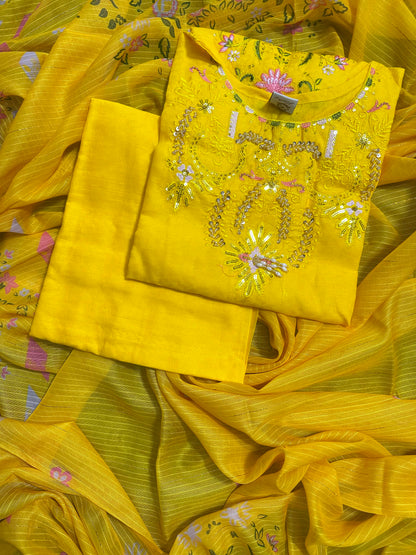 BQ EMBROIDERY STITCHED 3PCS RANDOMLY ANY COLOR/ ANY DESIGN