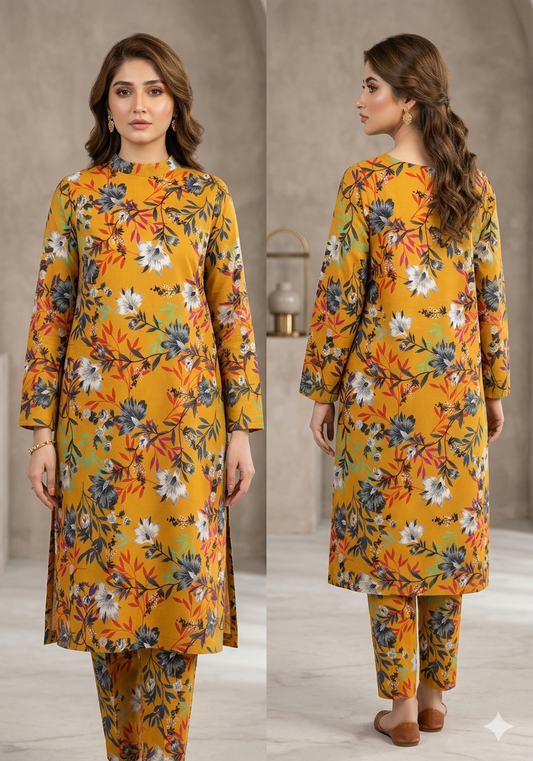 Mix Brand – Premium Unstitched Collection Digital Printed All-Over 2-Piece Suit