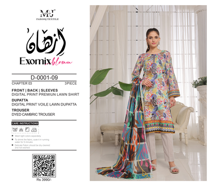 MOOSAJEE ORIGINAL EXOMIX LAWN 3PIECE 👌🔥