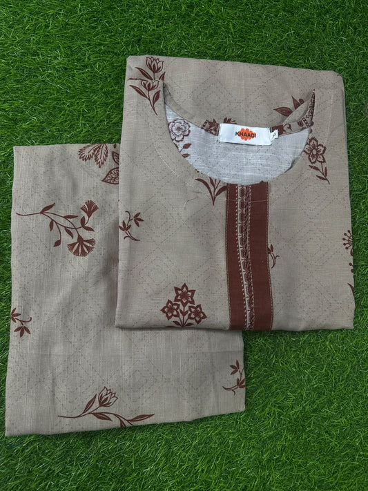 Khaadi Khaddar Coffee 2Pcs