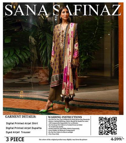 Sana Safinaz Lawn Unstitched 3 Pieces ❤️🔥