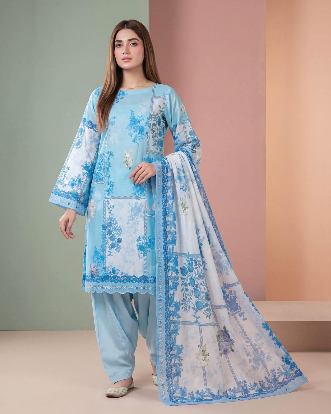Salitex Eshal (D.C:-SSW8U3P449) 3Pcs Unstitched Printed Lawn Collection