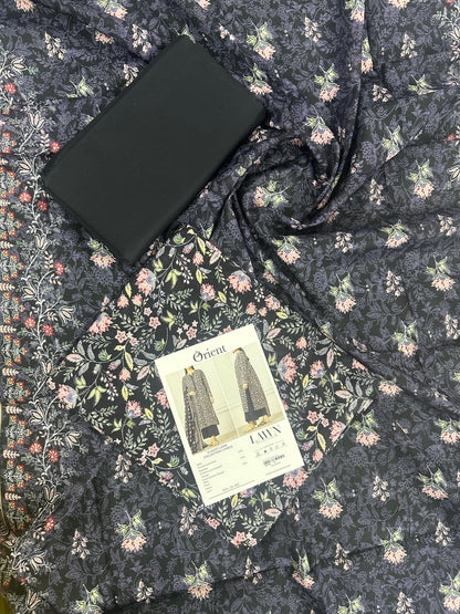 ✨ORIENT 100% ORIGINAL Unstitched Lawn 3 Piece✨ Design #OTL-25-512
