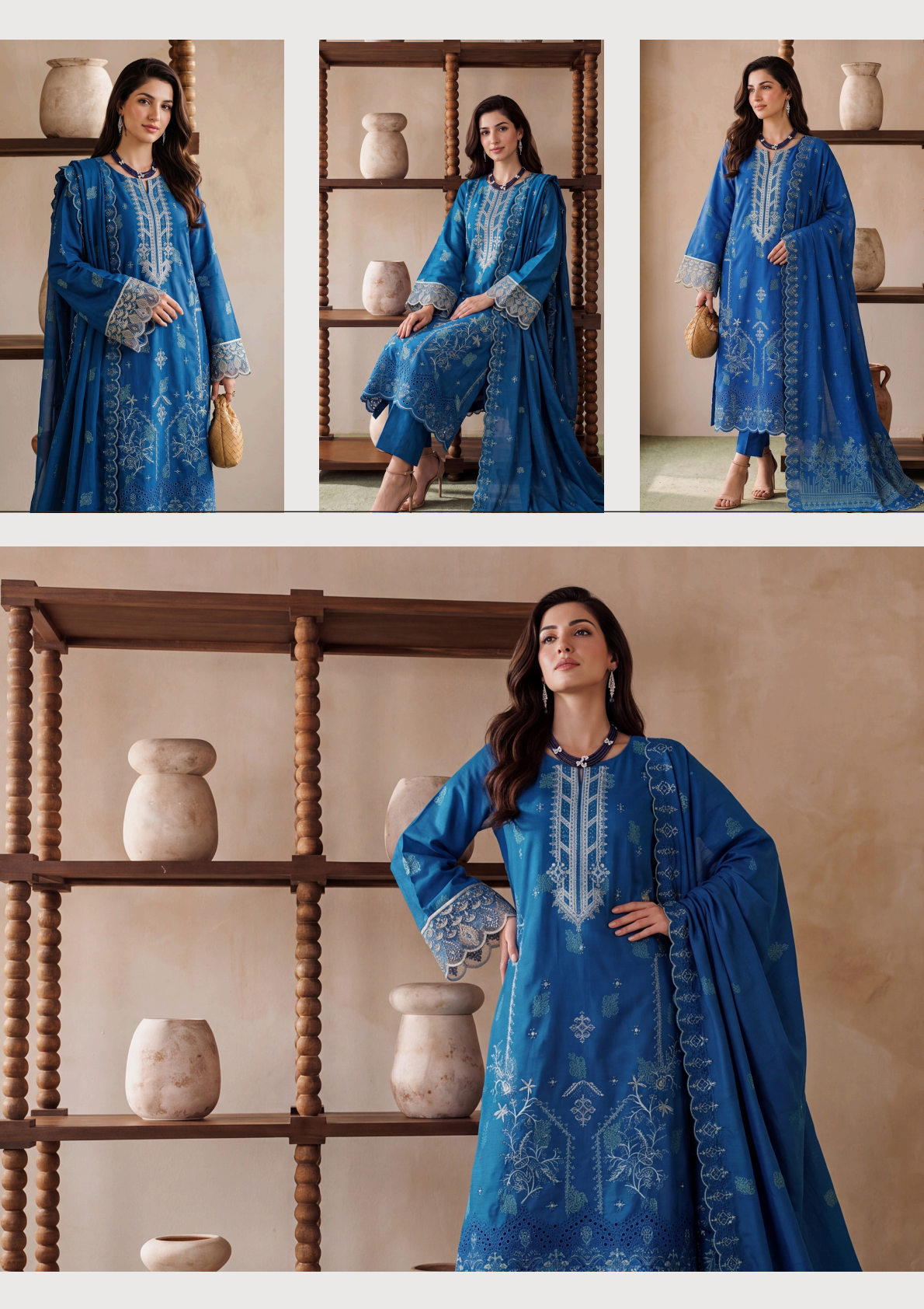 Bonanza Satrangi Midnight Blue Jacquard 3Pcs