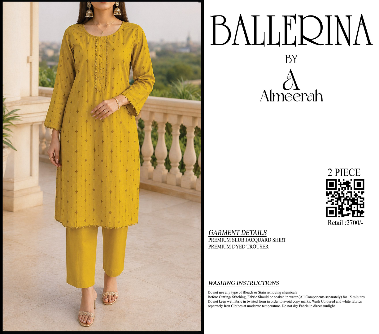 BALLERINA BY ALMEERAH D-5 -  2PCS JACQUARD COLLECTION