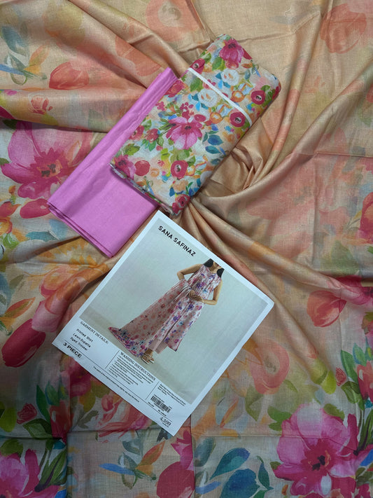 Sana Safinaz Multi Floral Printed 3Pcs