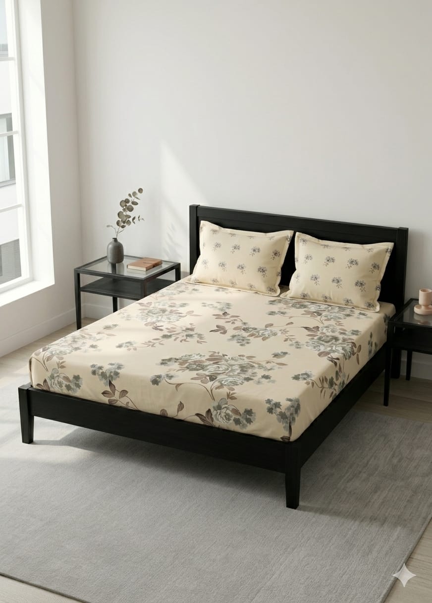SALONIKA PURE COTTON BEDSHEETS Most Demanding Collection Full Printed King Size Bedsheets