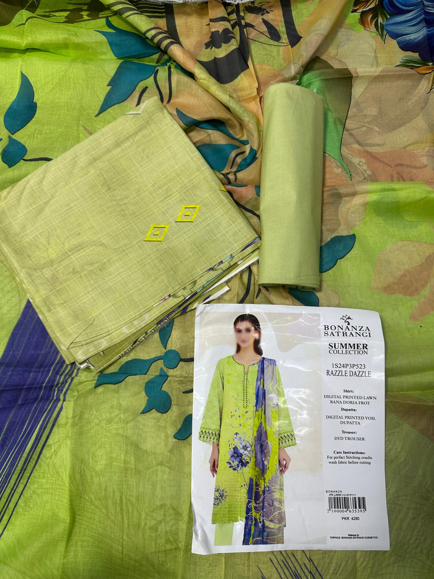 BONANZA SATRANGI – SUMMER UNSTITCHED 3PCS COLLECTION