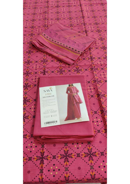 Saya 100% Original Cotton Khaddar 3P