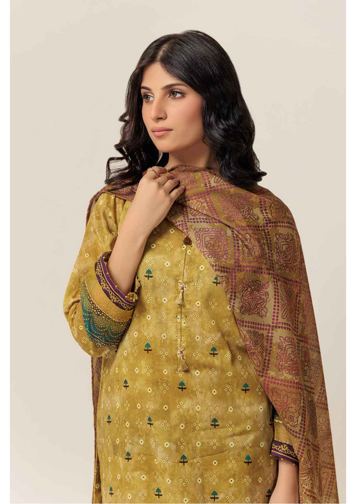 Bonanza Satrangi 100% Original Lawn Dupatta Unstitched 3 Piece