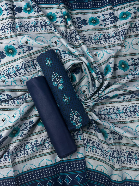 Bin Saeed Vol. 2 Navy Printed 3Pcs