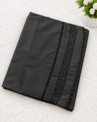 Stitched Black Plazo Large Randomly