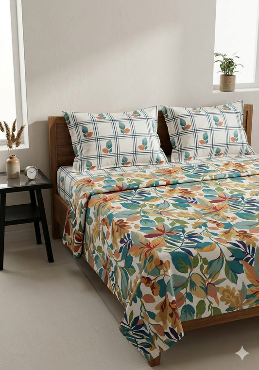 Salonika Full Printed King Size Bedsheets Collection
