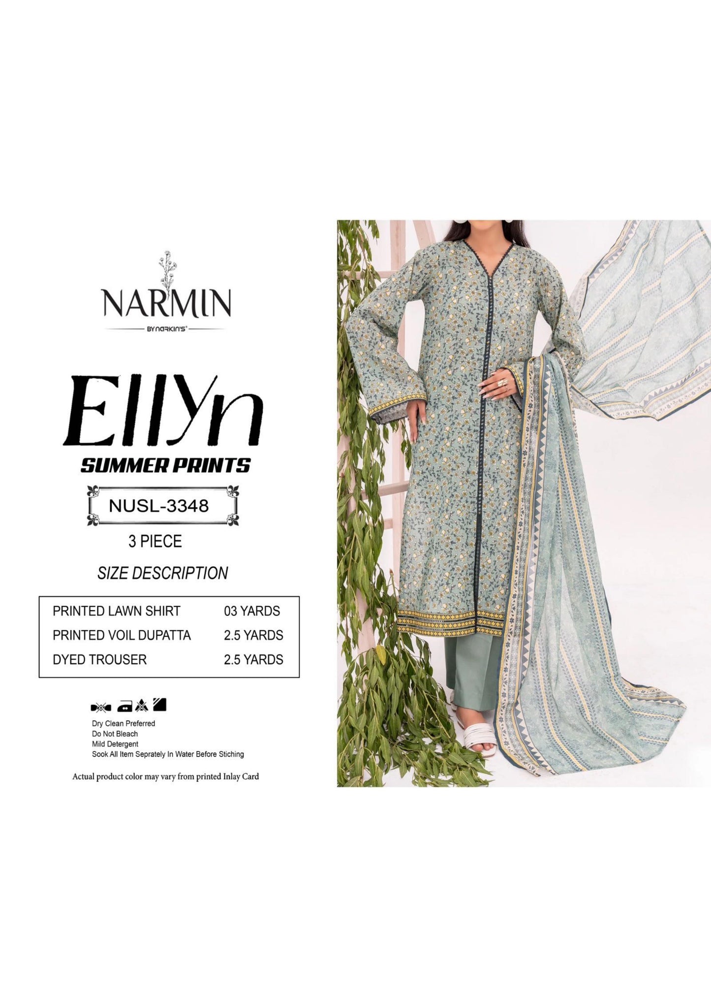 NARMIN Ellyn 100% Original Unstitched Lawn ❤️  by NARKINS
