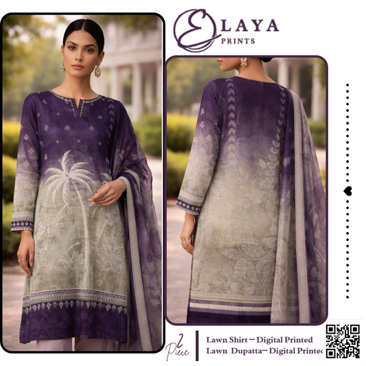 Elaya Prints 2PC Unstitched Collection S+D
