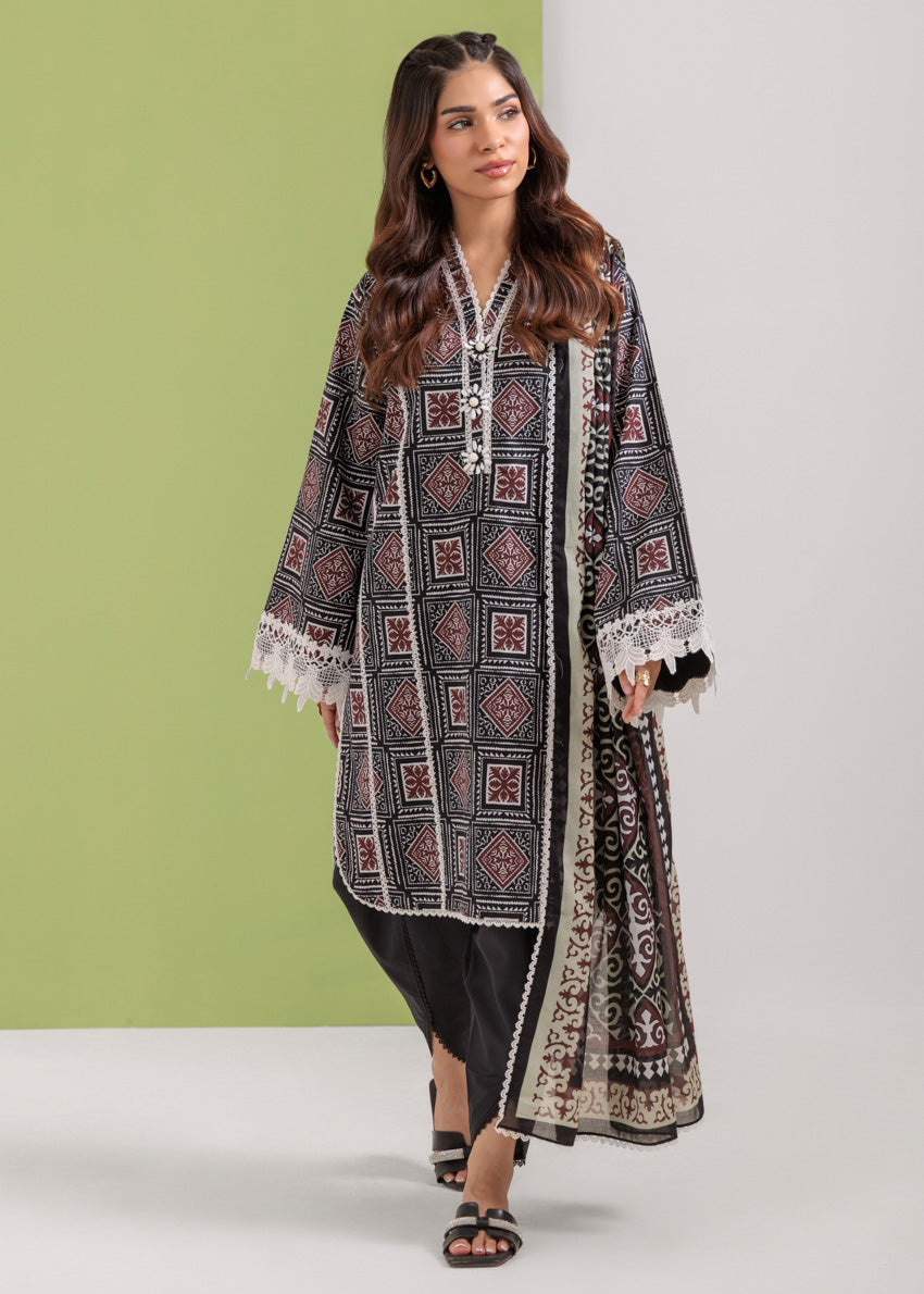 Bonanza Satrangi Unstitched Lawn - 3 Pc (WU3PPBS25LIUN17)