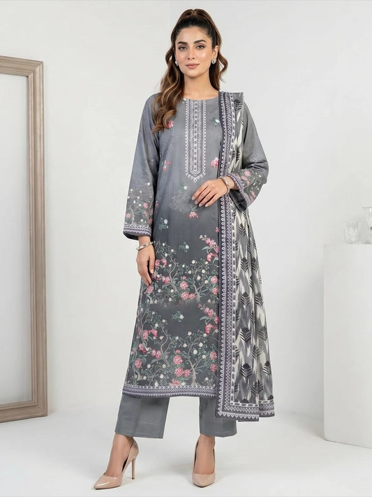 Eshaal Premium 3PC Lawn Collection Design No# SSW6U3P424UT