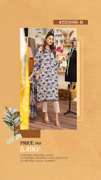 Nishat Unstitched Lawn 3 Piece ✨✅