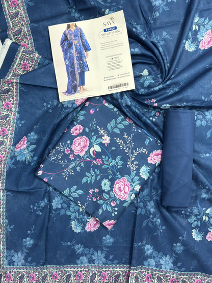 Saya 3 Piece Premium Lawn Collection D.C:U01-25711-05A