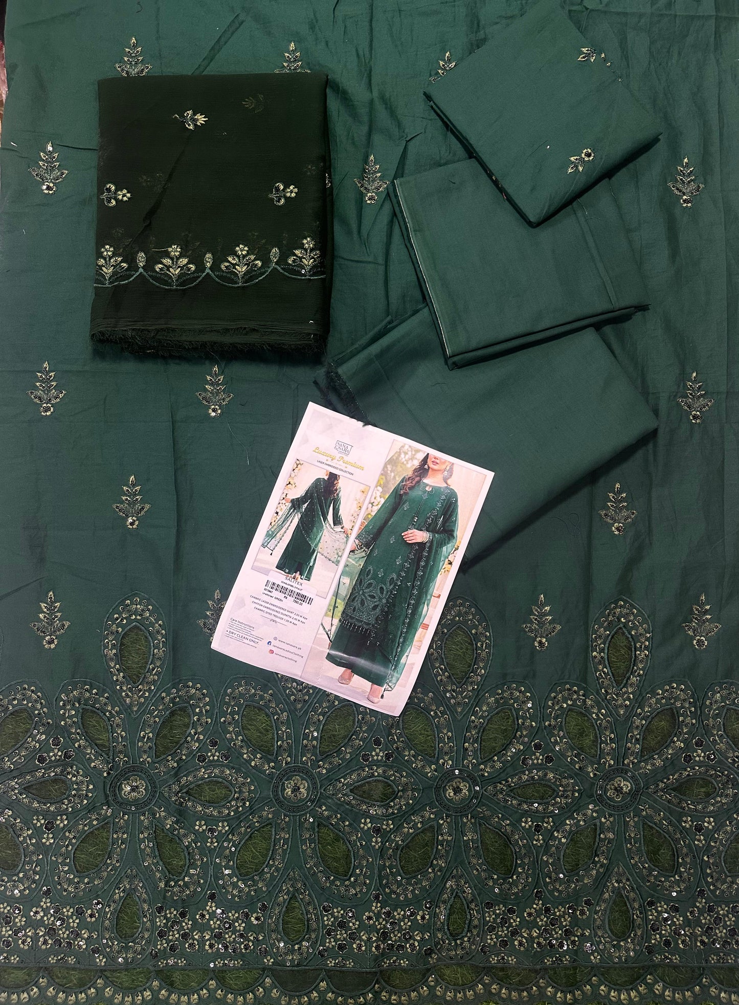 LUXURY PREMIUM Laser Embroidered Lawn Unstitched Collection 2026 Design#SSW6U3P270UT
