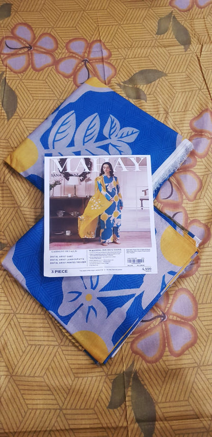 Sana Safinaz Lawn Unstitched 3 Pieces ❤️🔥