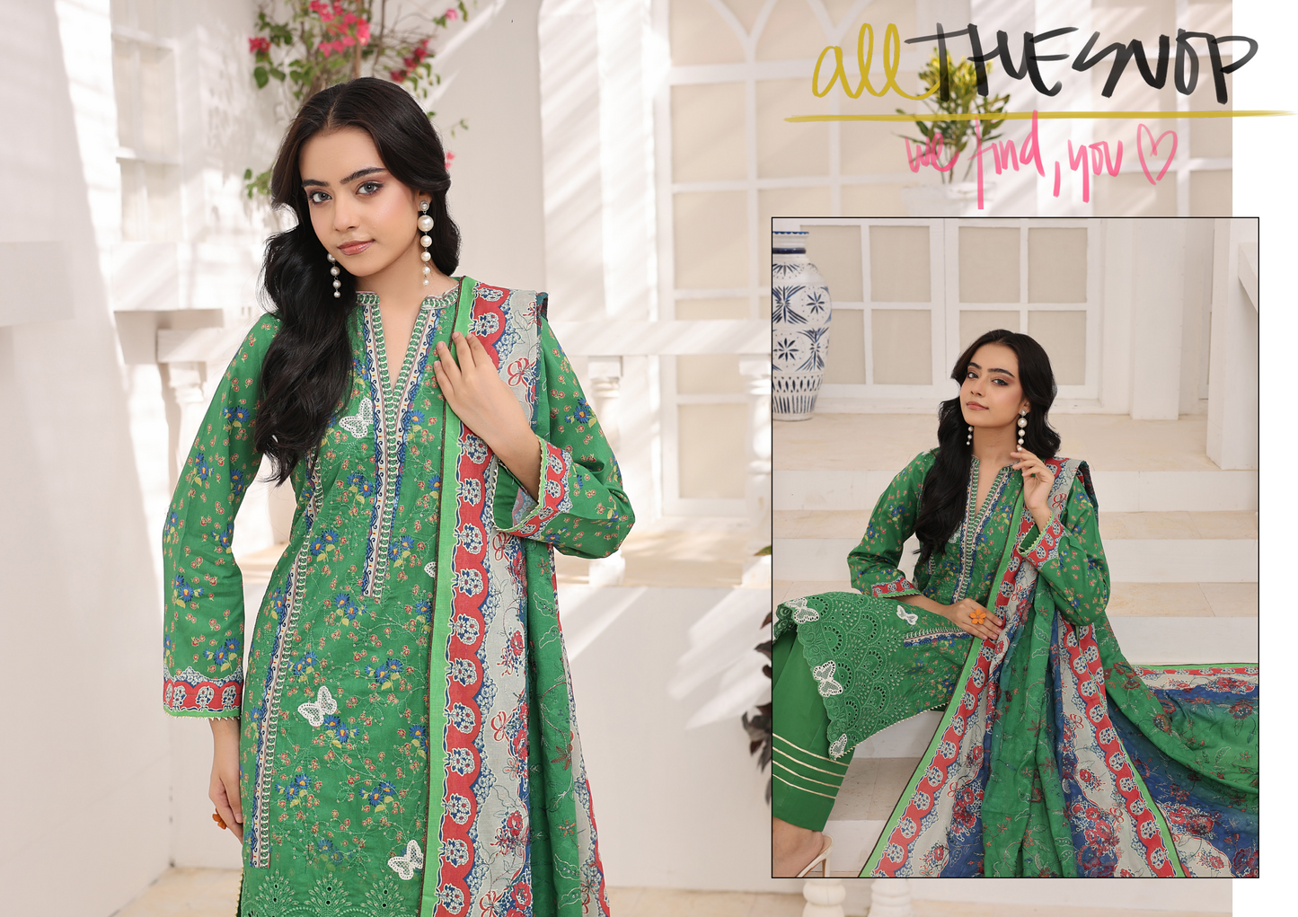 Bonanza Emerald Green Embroidery 3pcs Unstitched Collection