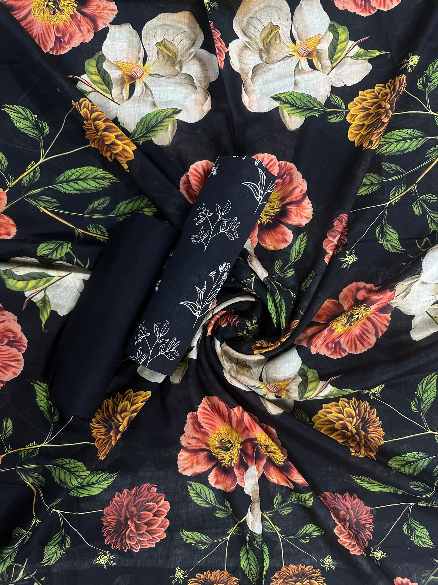 ZAMAN PRINTED UNSTITCHED 3PCS COLLECTION