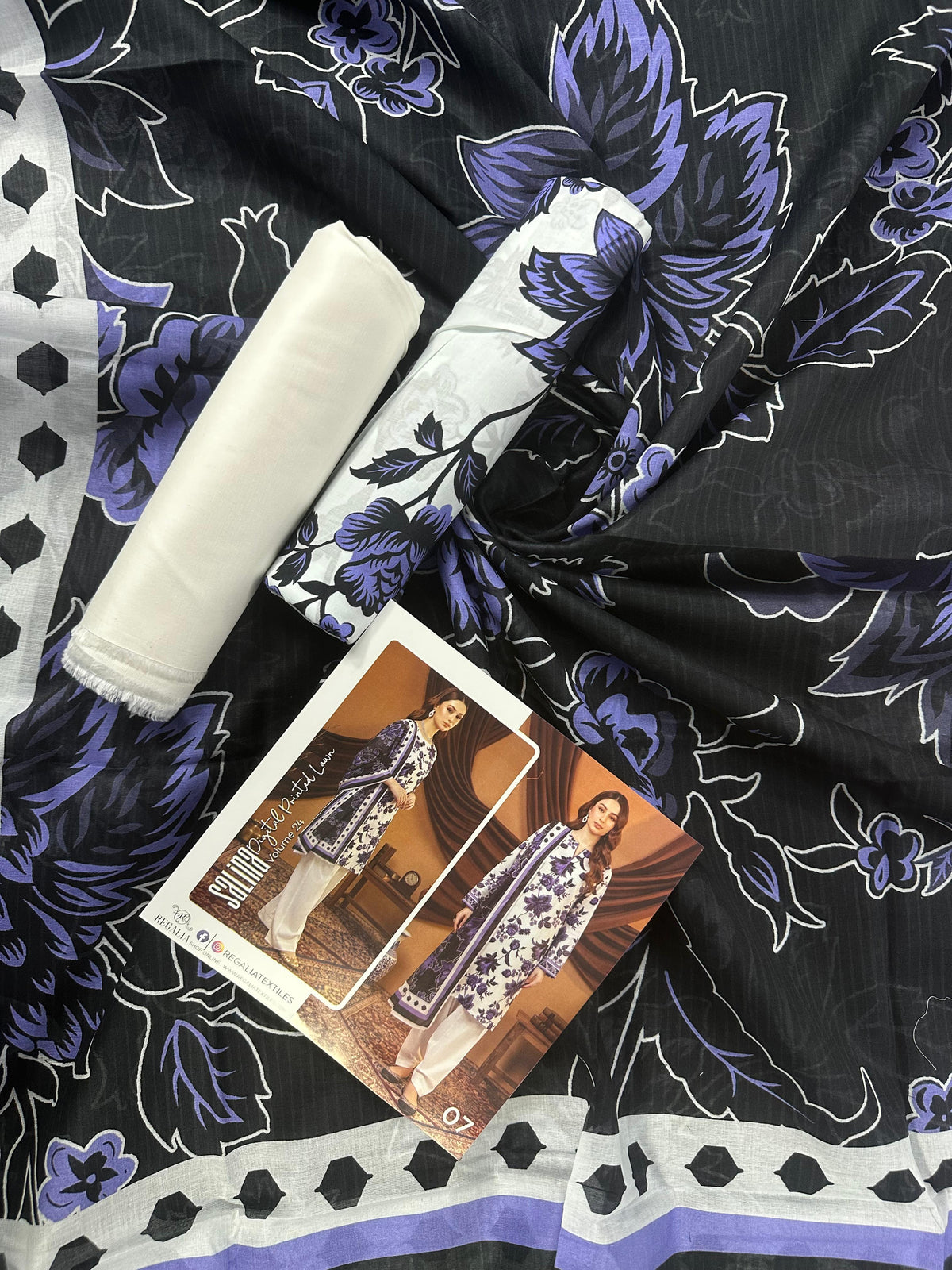 SALINA D-07 DIGITAL PRINTED LAWN  3PCS