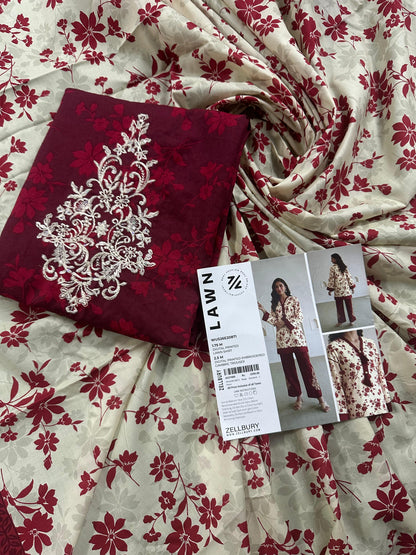 Zellbury D.C:-WUS26E20871  Embroidered Textured Lawn 2Pcs Collection