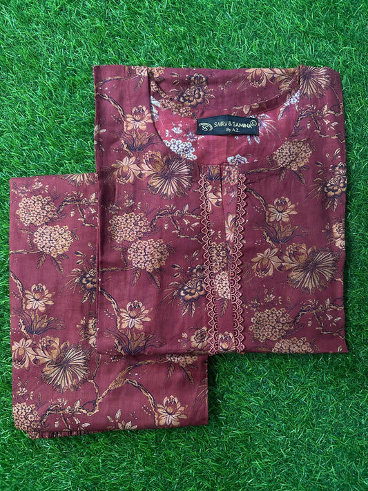 Saira & Samina Stitched 2PCs (S+T) Collection