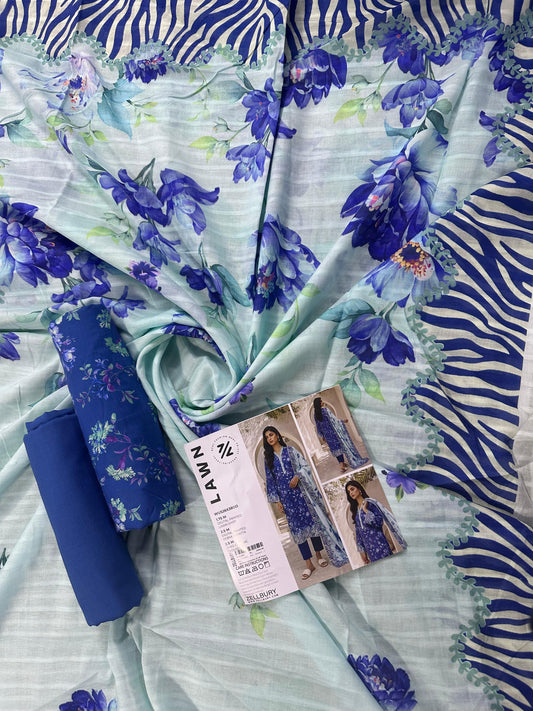 Zellbury (D.C:- WUS26X38051) Unstitched 3pcs Lawn Collection