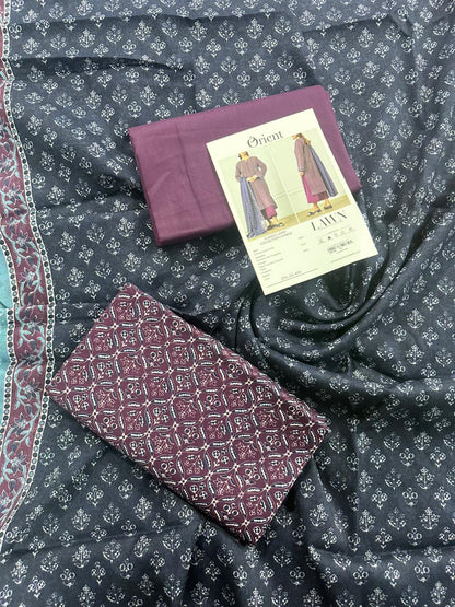 ✨ORIENT 100% ORIGINAL Unstitched Lawn 3 Piece✨ Design #OTL-25-499
