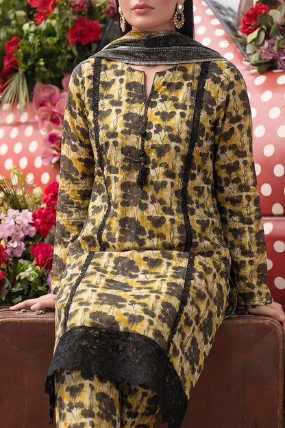 Mustard Yellow Floral Fusion By Almeerah