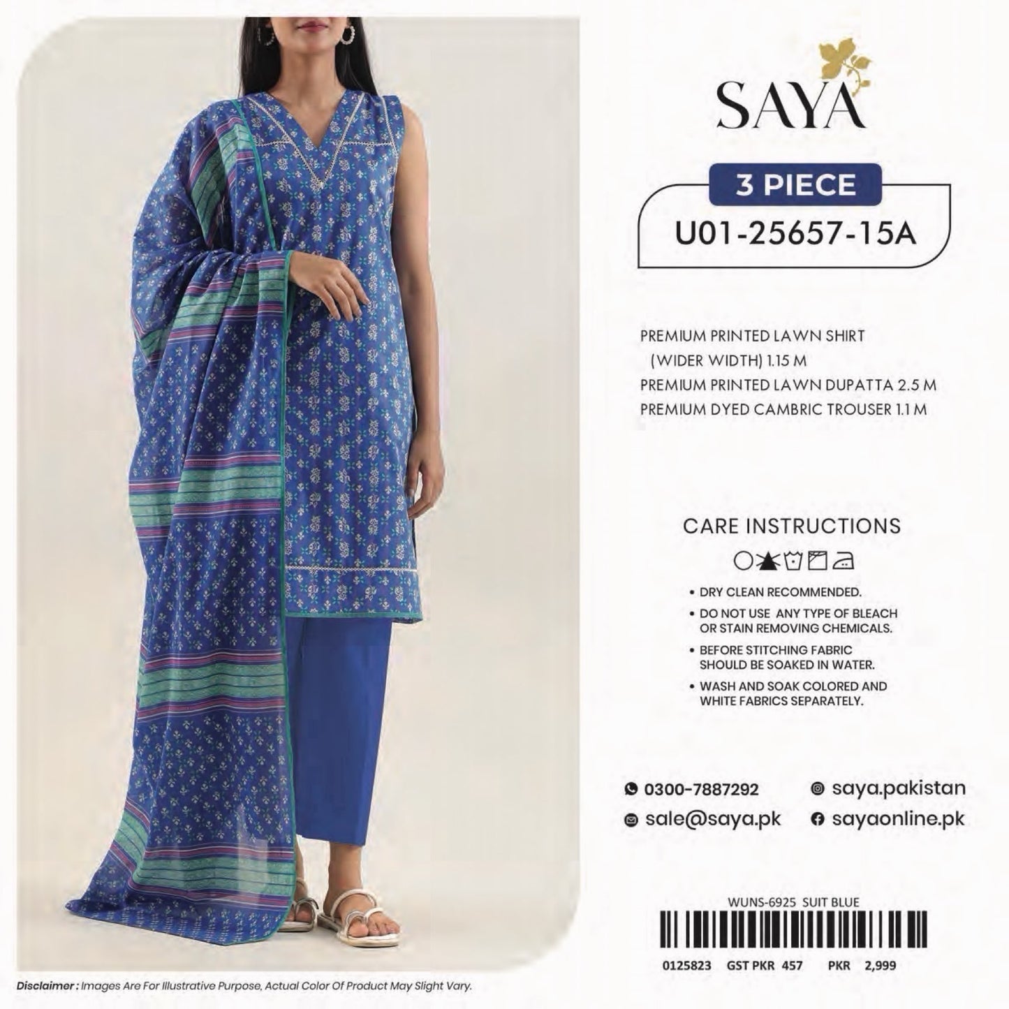 Saya Unstitched Printed 100% Original Cotton 3 PCs Suit In WHOLESALE PRICE 💯✨