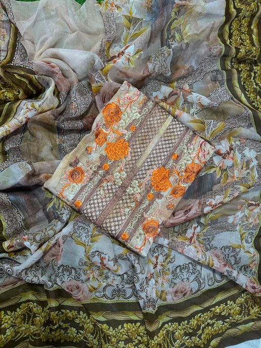 Wajdan 2Pcs Printed Lawn