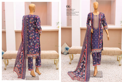 Sunehri Emboridery Lawn 3P