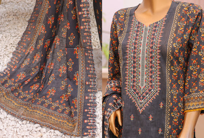 Sunehri Emboridery Lawn 3P